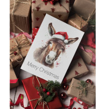 Felicitaciones Navideñas del Oeste con Burro Alegr