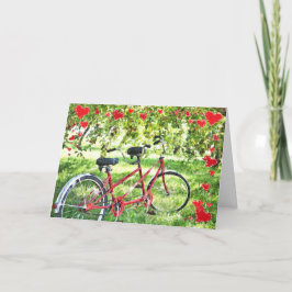 Tarjeta Festiva Felicitaciones personalizadas a la bicicleta tánde
