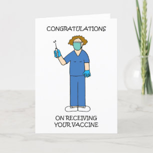 Tarjeta Festiva Felicitaciones por recibir su vacuna