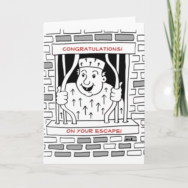 Tarjeta Festiva Felicitaciones por salir de escape (Anverso)