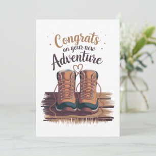 Tarjeta Festiva Felicitaciones Por Su Nueva Aventura Por La Partic