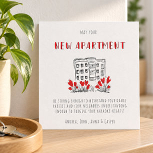 Tarjeta Festiva Felicitaciones por tu nuevo apartamento