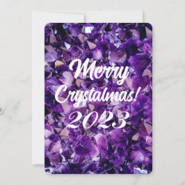 Tarjeta Festiva Feliciz Cristalnavidad 2023 Púrpura Cristal de Ama