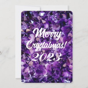 Tarjeta Festiva Feliciz Cristalnavidad 2023 Púrpura Cristal de Ama