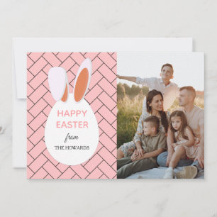 Tarjeta Festiva Feliciz Fotografía de Pascua con Patrones Modernos