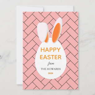 Tarjeta Festiva Feliciz Fotografía de Pascua con Patrones Modernos