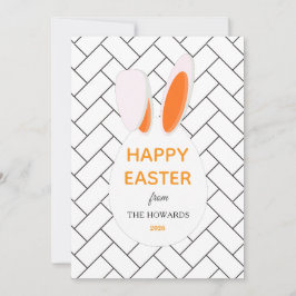 Tarjeta Festiva Feliciz Fotografía de Pascua con Patrones Modernos