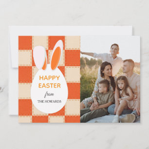 Tarjeta Festiva Feliciz Fotografía de Pascua con Patrones Modernos