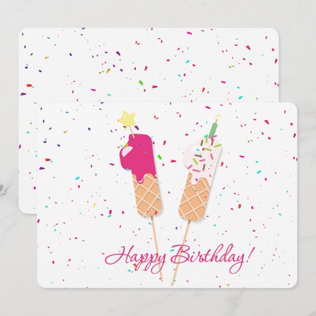 Tarjeta Festiva Feliz 11º cumpleaños (Anverso / Reverso)