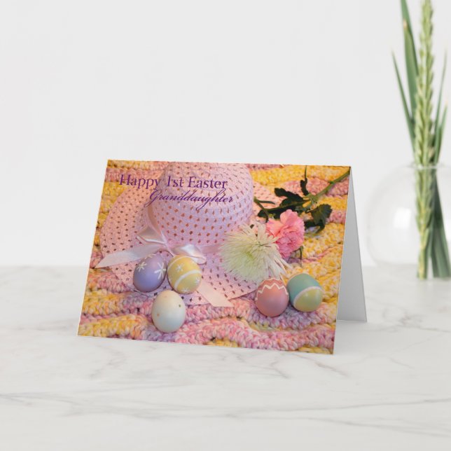 Tarjeta Festiva Feliz 1 nieta de Pascua (Anverso)