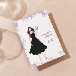 Tarjeta Festiva Feliz 20 cumpleaños, moda,