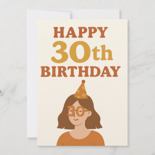 Tarjeta Festiva Feliz 30 cumpleaños