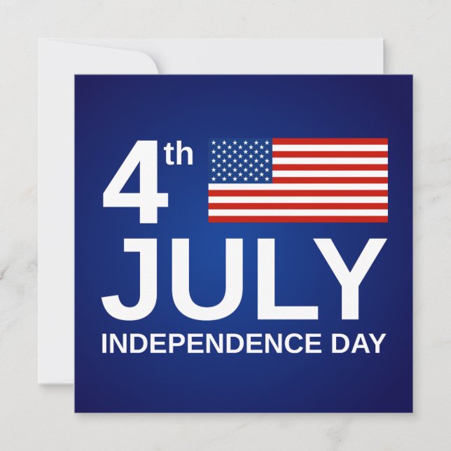 Tarjeta Festiva Feliz 4 de julio (Anverso)