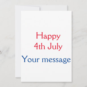 Tarjeta Festiva Feliz 4 de julio día de la independencia agregar n