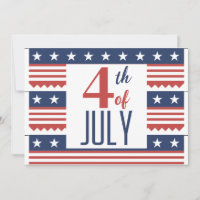 Feliz 4 de julio Día de la Independencia azul rojo