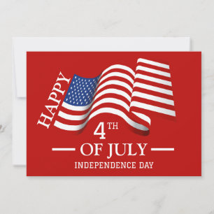 Tarjeta Festiva Feliz 4 de julio Día de la Independencia Bandera A