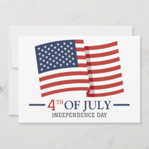 Tarjeta Festiva Feliz 4 de julio Día de la Independencia Bandera A