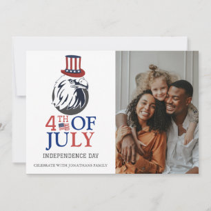 Tarjeta Festiva Feliz 4 de julio, Día de la Independencia, foto
