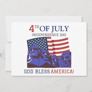 Tarjeta Festiva Feliz 4 de julio, fiesta del Día de la Independenc