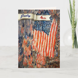 Tarjeta Festiva Feliz 4 de julio. Personalizado Bella Artes