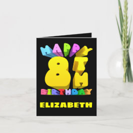 Tarjeta Festiva Feliz 8° cumpleaños