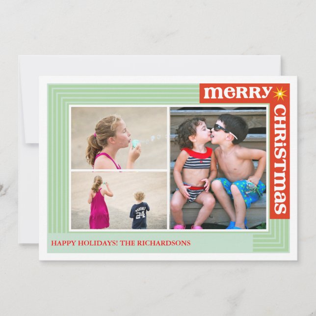 Tarjeta Festiva Feliz alrededor de x3 (Anverso)