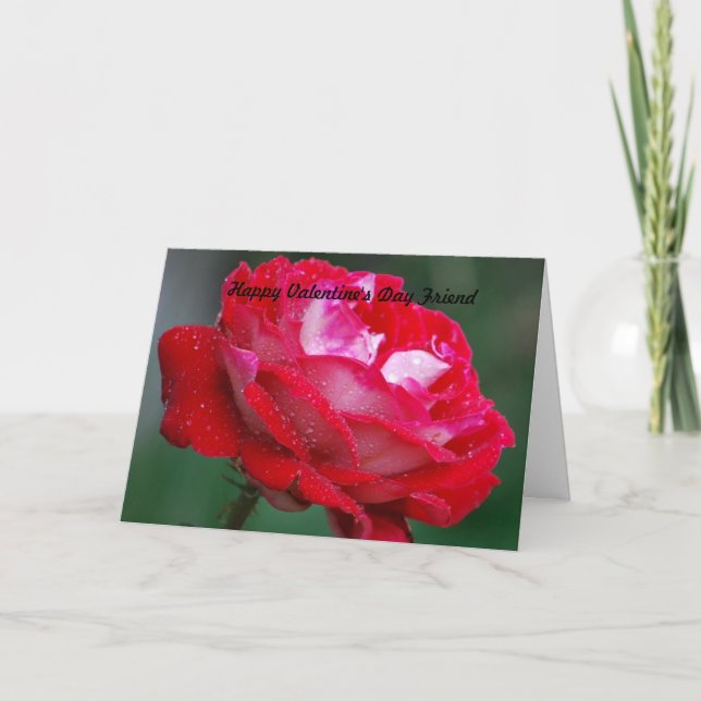 Tarjeta Festiva Feliz Amigo de San Valentín (Anverso)