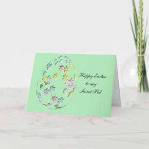 Tarjeta Festiva Feliz Amigo Secreto de Pascua