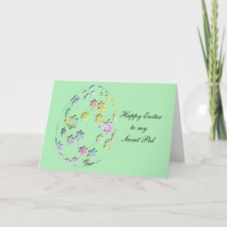 Tarjeta Festiva Feliz Amigo Secreto de Pascua