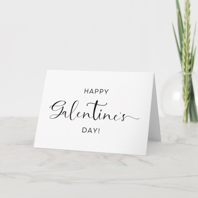 Tarjeta Festiva Feliz amistad El día de San Valentín de galentina (Anverso)