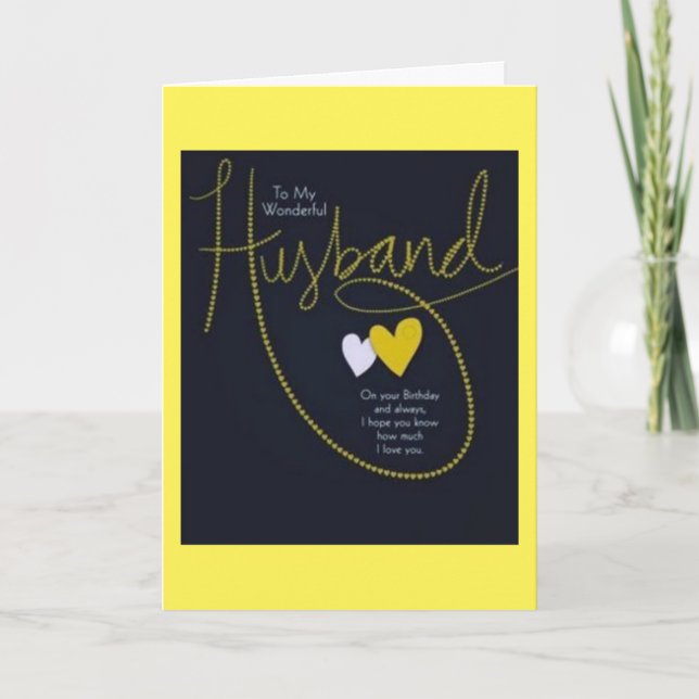 TARJETA FESTIVA FELIZ ANIVERSARIO A **MI ESPOSO** (Anverso)