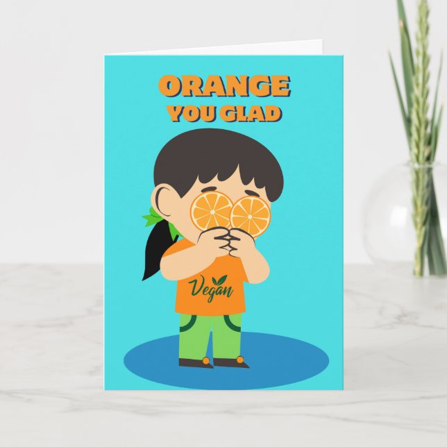 Tarjeta Festiva Feliz aniversario de Vegetación Vegan Celebration  (Anverso)