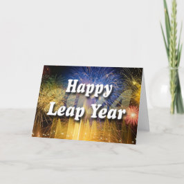 Tarjeta Festiva Feliz año bisiesto 2024