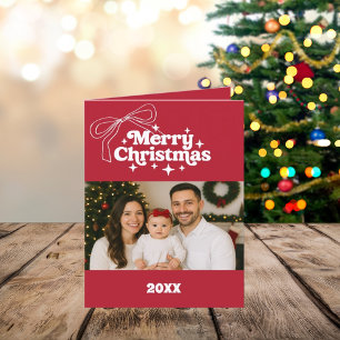 Tarjeta Festiva Feliz año de revisión de la cuadrícula de fotos de