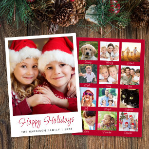 Tarjeta Festiva Feliz Año festivo en Navidades de fotografía de re