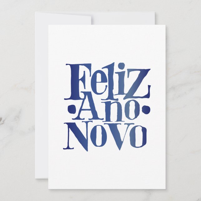 Tarjeta Festiva Feliz Ano Novo (Anverso)