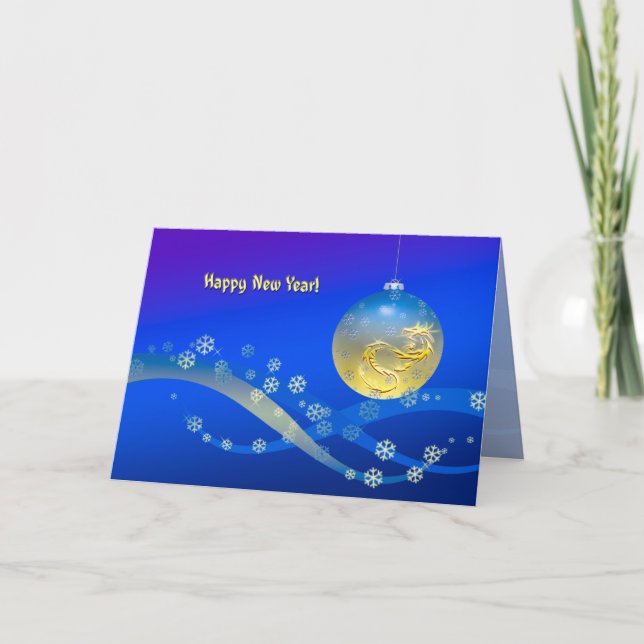 Tarjeta Festiva Feliz Año Nuevo! (Anverso)