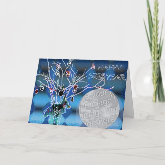 Tarjeta Festiva Feliz Año Nuevo (Anverso)