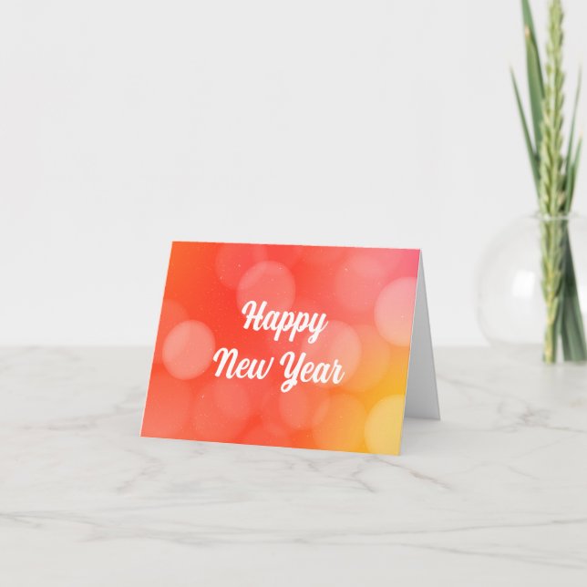 Tarjeta Festiva Feliz Año Nuevo (Anverso)