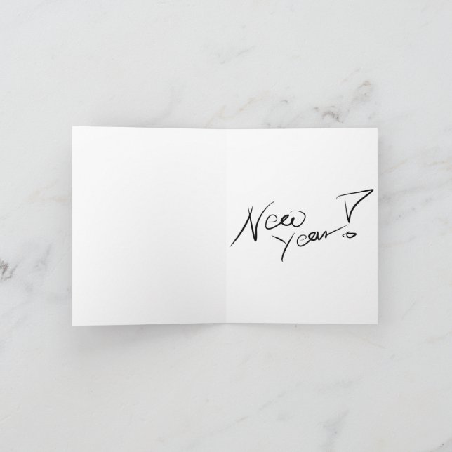 Tarjeta Festiva Feliz Año Nuevo  (Interior)