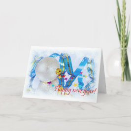 Tarjeta Festiva Feliz Año Nuevo