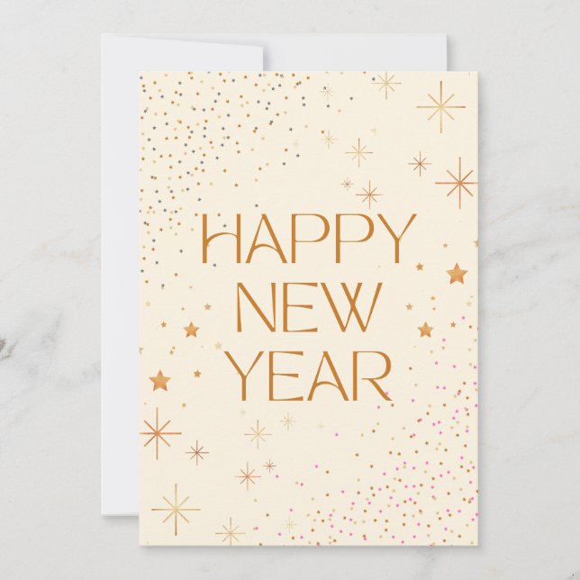 Tarjeta Festiva Feliz año nuevo (Anverso)