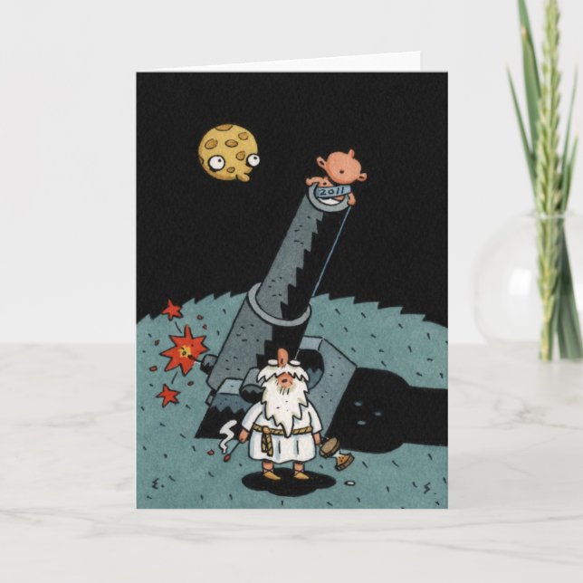 Tarjeta Festiva Feliz Año Nuevo (Anverso)