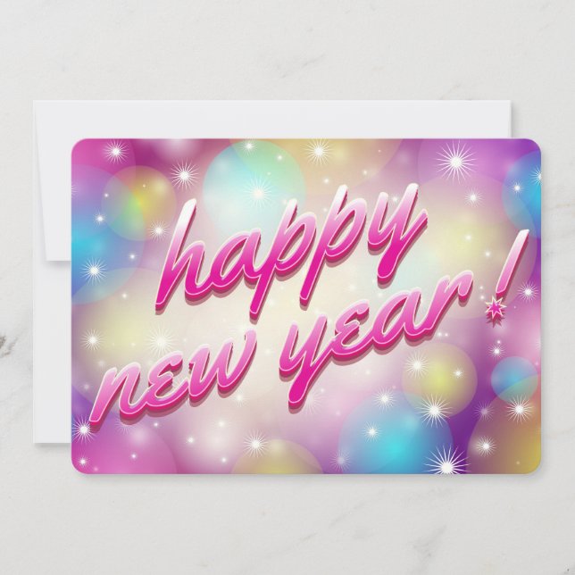 Tarjeta Festiva Feliz Año Nuevo (Anverso)