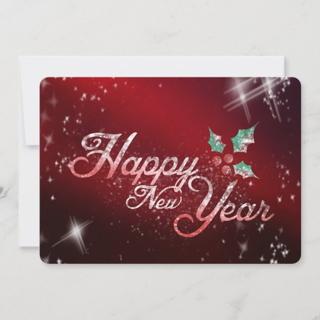 Tarjeta Festiva Feliz Año Nuevo (Anverso)