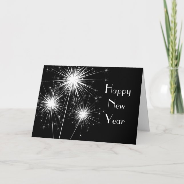 Tarjeta Festiva Feliz año nuevo (Anverso)