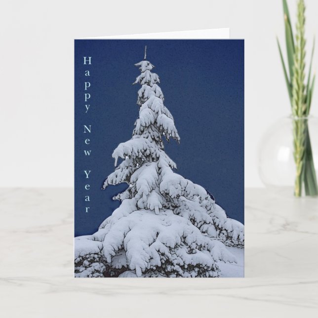 Tarjeta Festiva Feliz Año Nuevo (Anverso)
