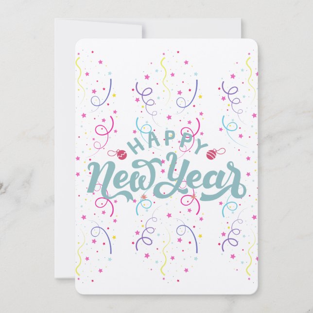 Tarjeta Festiva Feliz año nuevo (Anverso)