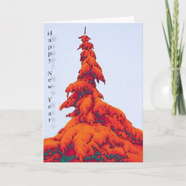 Tarjeta Festiva Feliz Año Nuevo (Anverso)