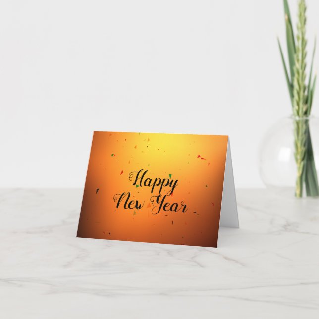 Tarjeta Festiva Feliz Año Nuevo (Anverso)